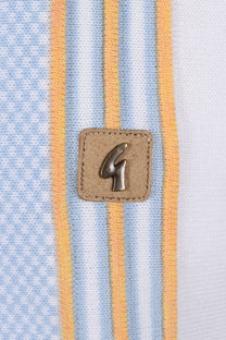 Gabicci Vintage Hadon Knitted Polo Shirt White Gabicci Vintage