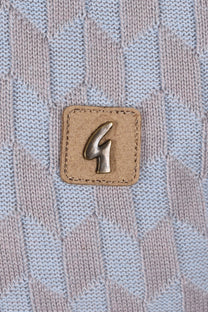 Gabicci Vintage Carter Knitted Polo Shirt Mushroom Gabicci Vintage