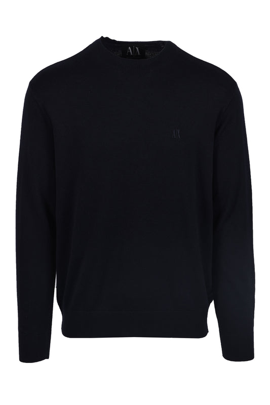 Armani Exchange Knitted Pullover Deep Navy