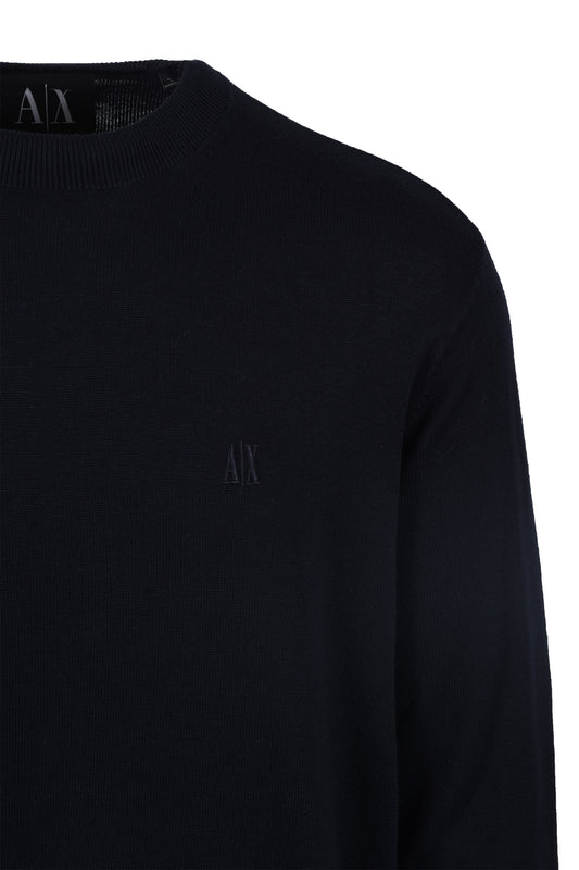 Armani Exchange Knitted Pullover Deep Navy