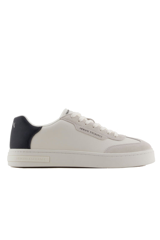 Armani Exchange Trainer With Contrasting Inserts Off White/Black