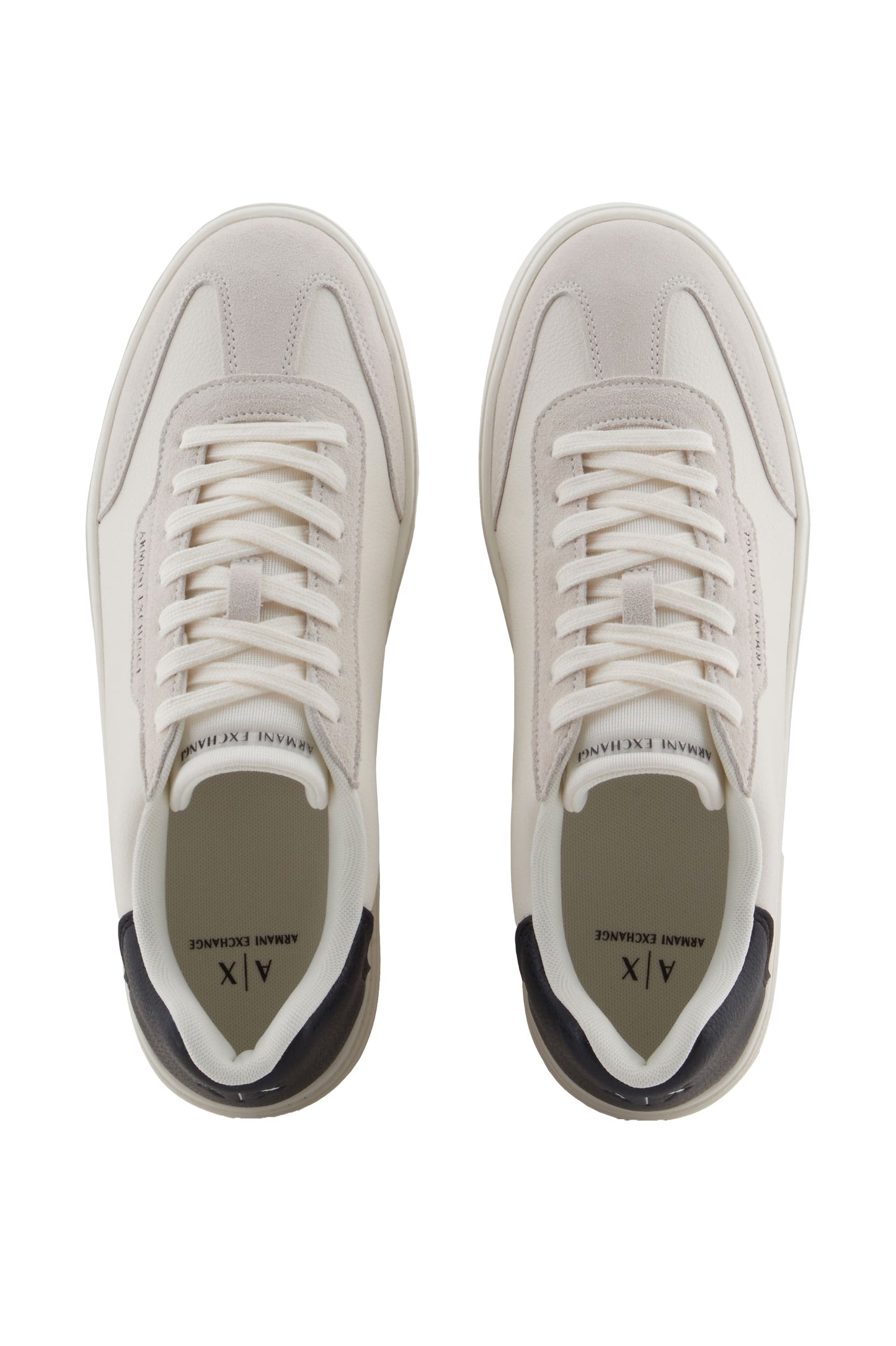 Armani Exchange Trainer With Contrasting Inserts Off White/Black