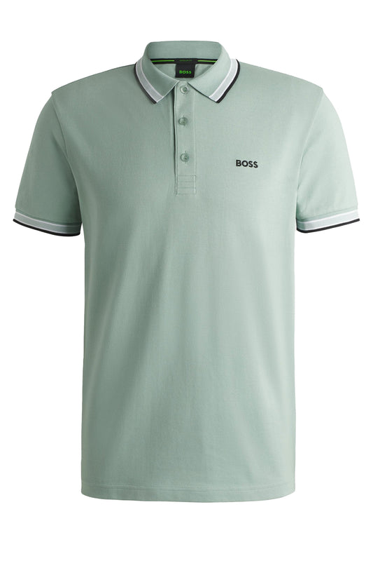 Boss Paddy Polo Shirt Open Green