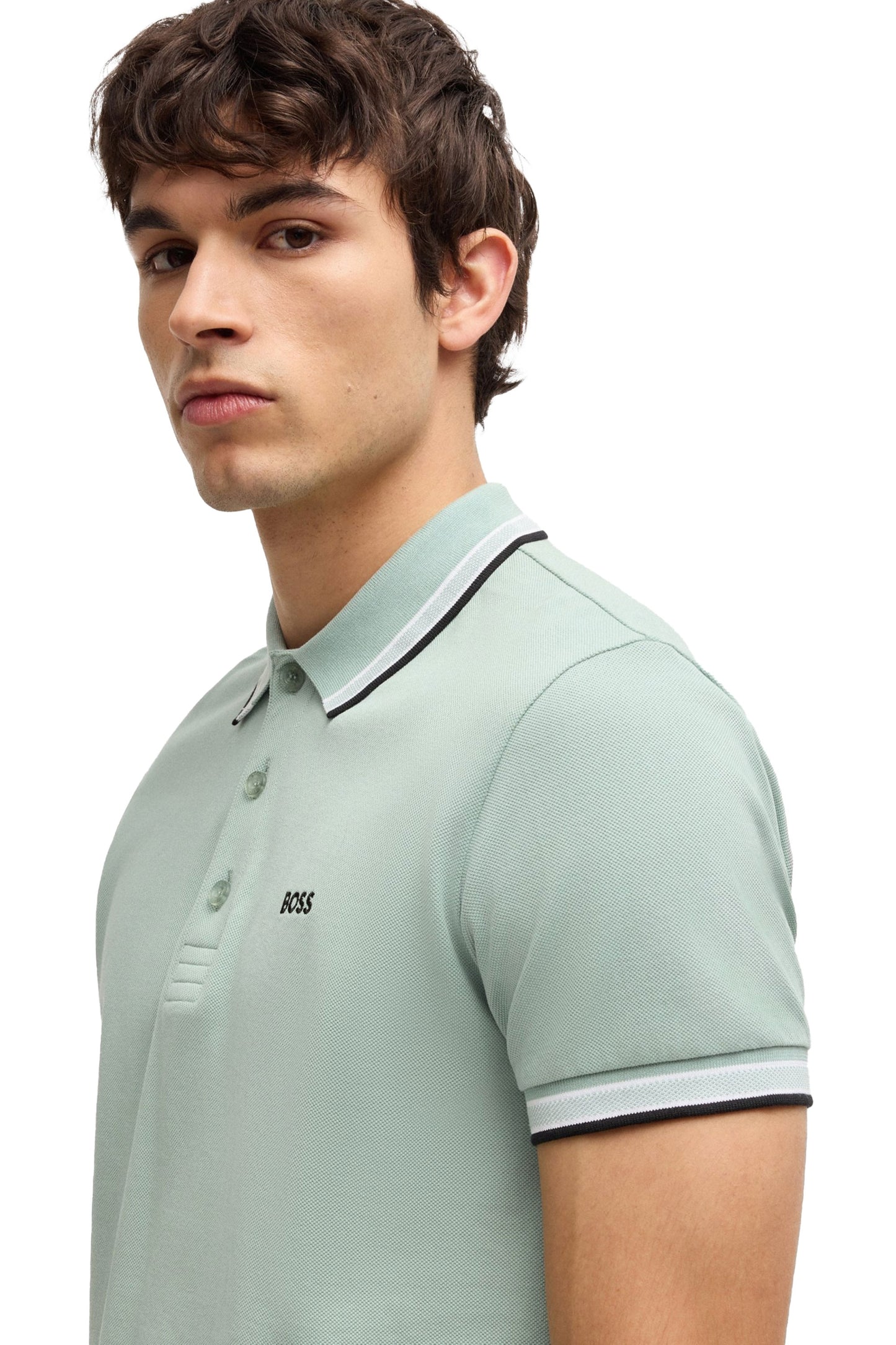 Boss Paddy Polo Shirt Open Green