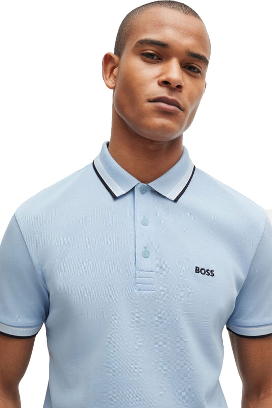 Boss Paddy Polo Shirt Bright Blue