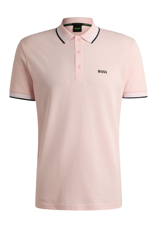 Boss Paddy Polo Shirt Light Pastel Pink