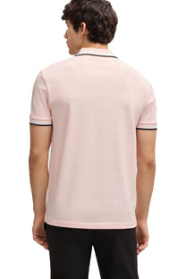 Boss Paddy Polo Shirt Light Pastel Pink Boss Green