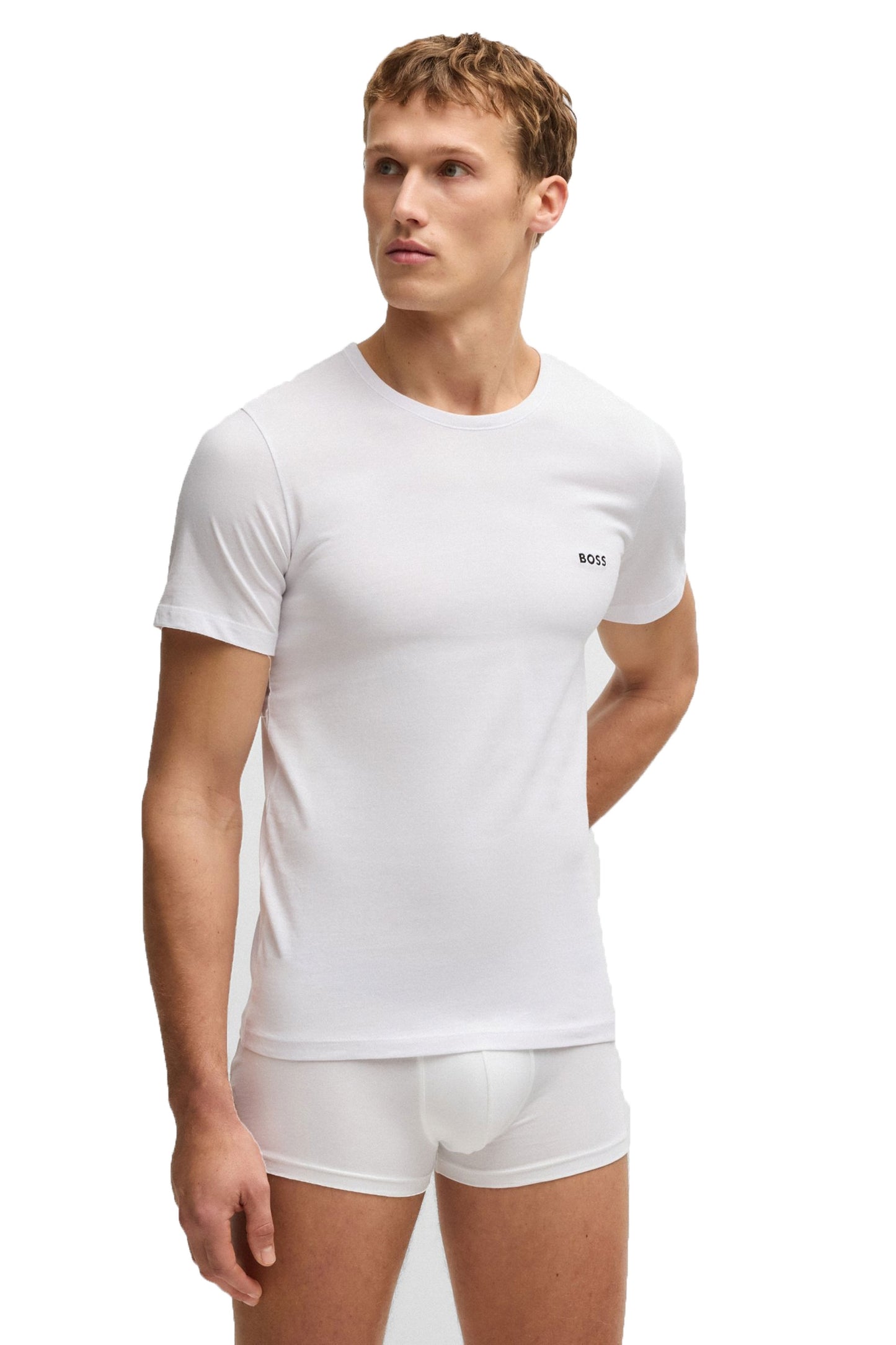 Boss T-shirt Rn 3 P Classic White/Khaki/Charcoal