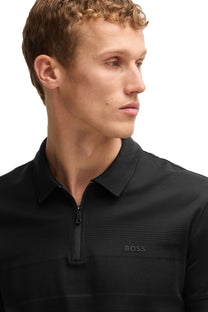 Boss Philix Pima Polo Black Boss Green