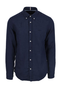 Boss H-roan-bd-e-c1-243 Linen Shirt Dark Blue Boss Black