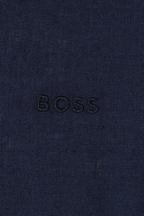 Boss H-roan-bd-e-c1-243 Linen Shirt Dark Blue Boss Black