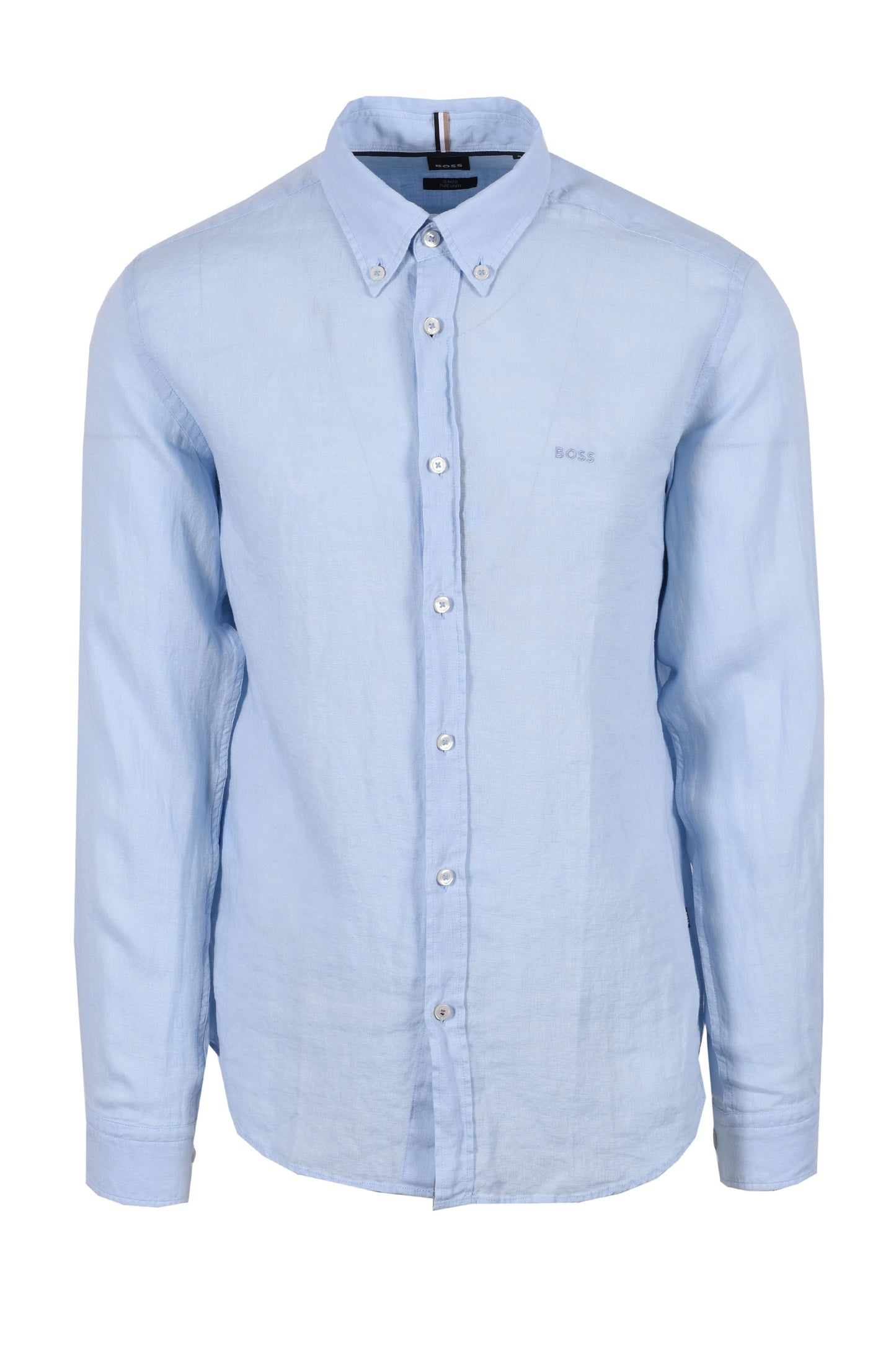 Boss H-roan-bd-e-c1-243 Linen Shirt Light Pastel Blue