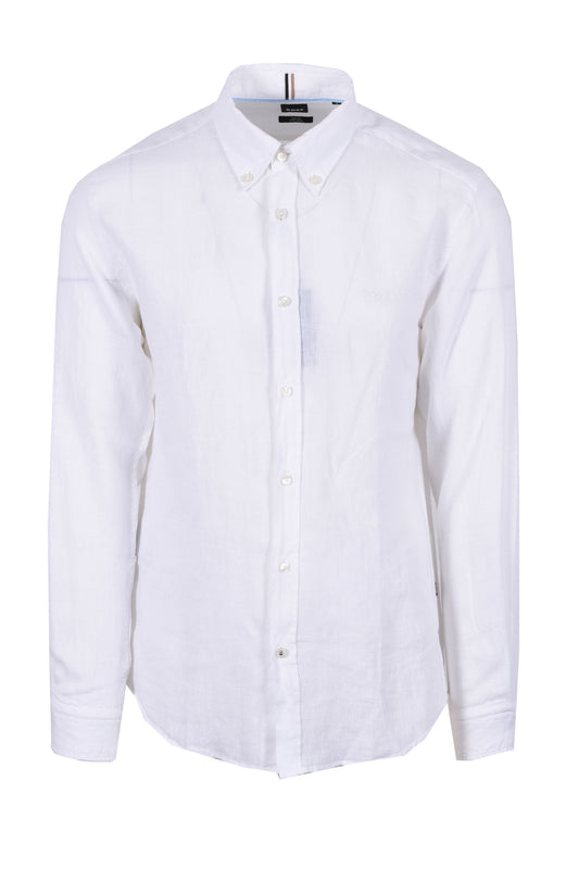 Boss H-roan-bd-e-c1-243 Linen Shirt White