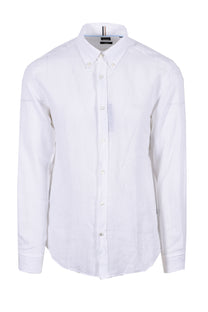 Boss H-roan-bd-e-c1-243 Linen Shirt White Boss Black