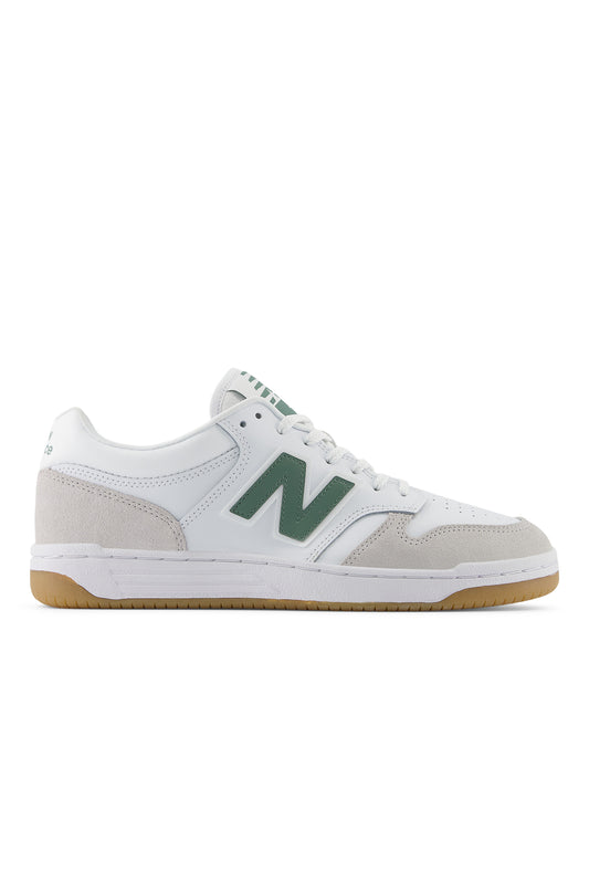 New Balance 480 Trainers White with Grey Matter