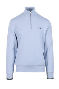 Fred Perry Half Zip Sweatshirt Light Smoke Fred Perry