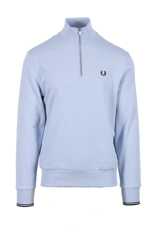 Fred Perry Half Zip Sweatshirt Light Smoke