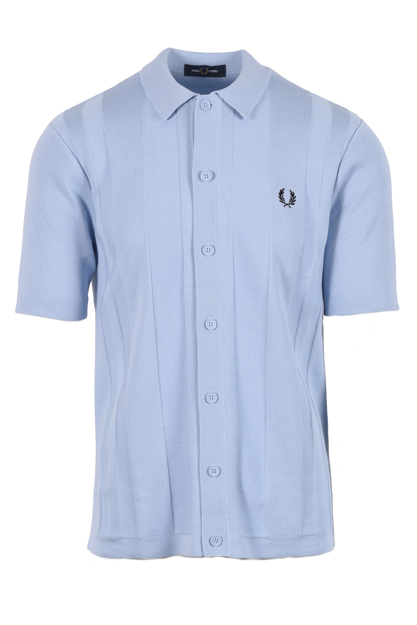 Fred Perry Button Through Shirt Light Smoke
