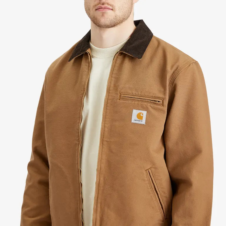 CARHARTT DETROIT JACKET HAMILTON BROWN/TOBACCO RINSED Carhartt