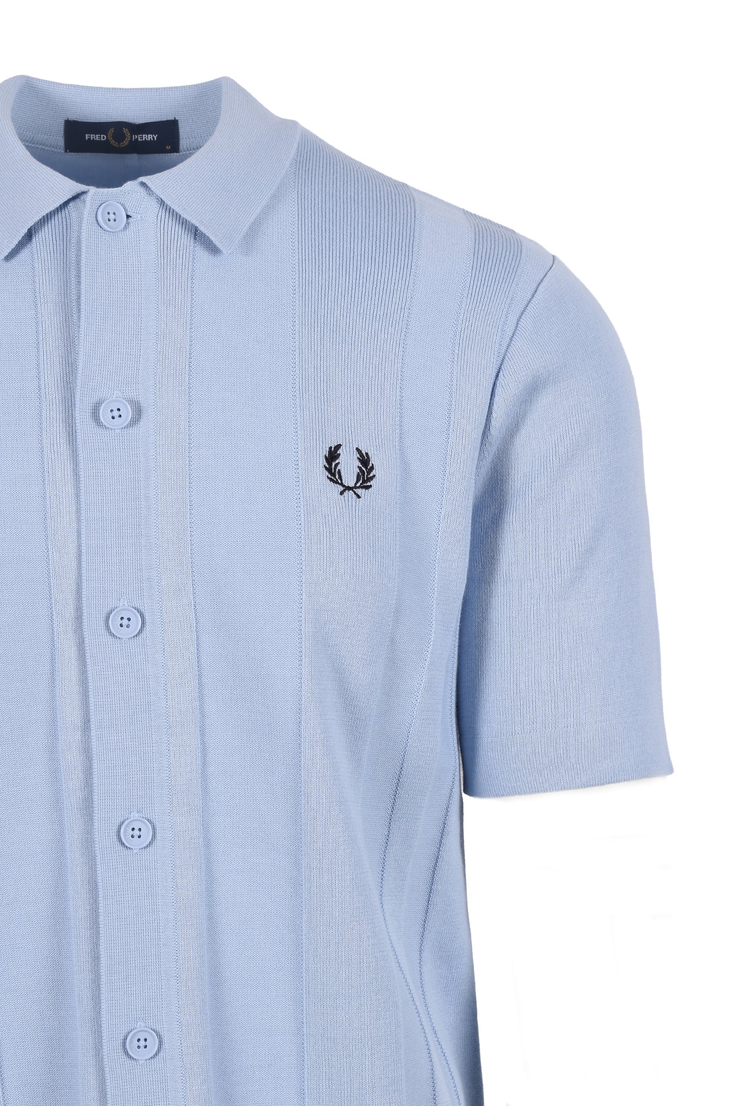 Fred Perry Button Through Shirt Light Smoke