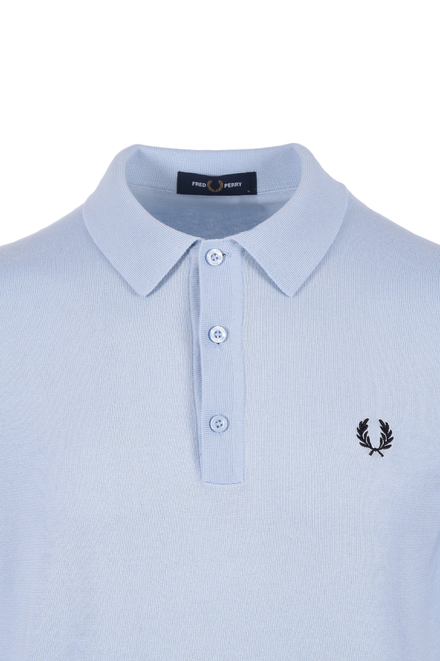 Fred Perry Cotton Knitted Polo Light Smoke