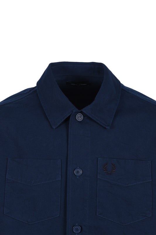 Fred Perry Twill Overshirt Tennis Blue