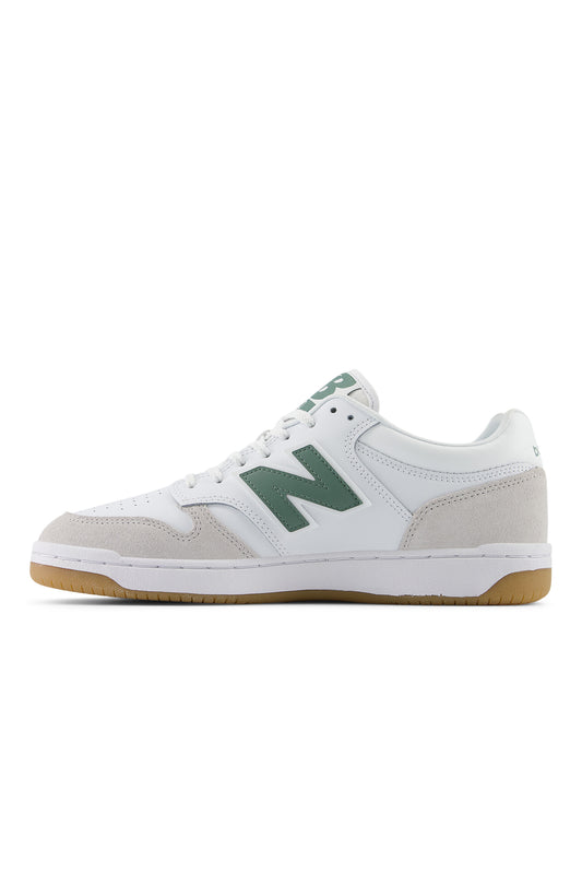 New Balance 480 Trainers White with Grey Matter