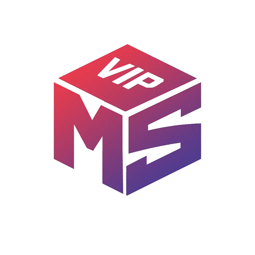 A MS cube logo in a pink to purple gradient