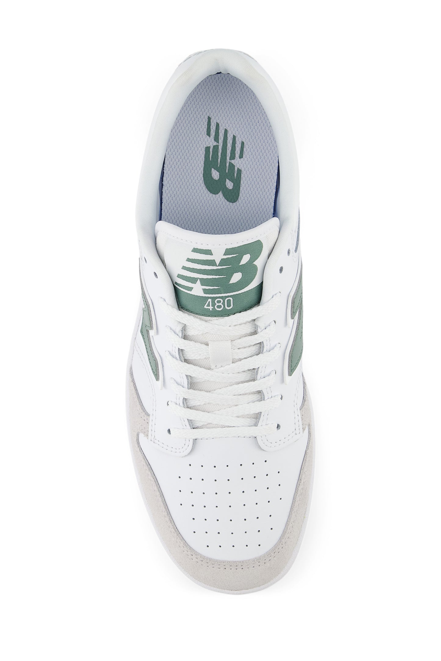 New Balance 480 Trainers White with Grey Matter