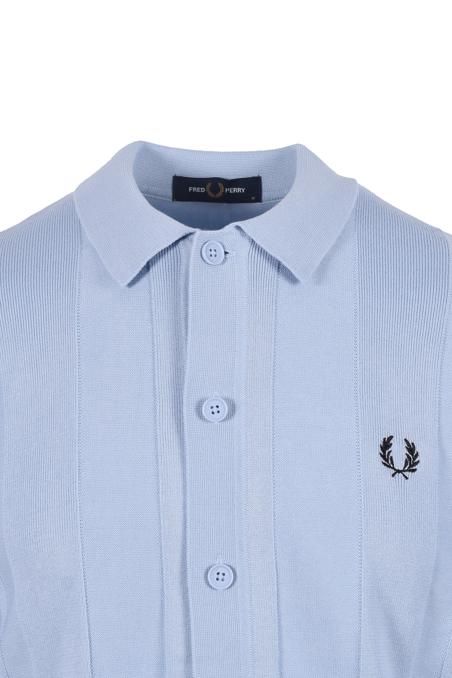 Fred Perry Button Through Shirt Light Smoke