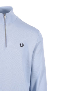 Fred Perry Half Zip Sweatshirt Light Smoke Fred Perry
