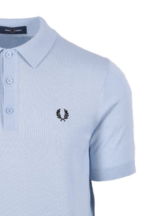 Fred Perry Cotton Knitted Polo Light Smoke Fred Perry