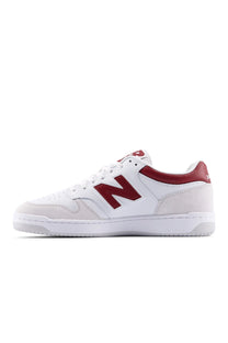 New Balance 480 Trainer White/Burgundy New Balance
