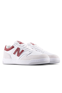 New Balance 480 Trainer White/Burgundy New Balance