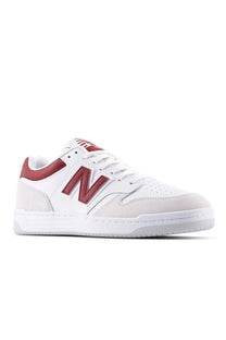 New Balance 480 Trainer White/Burgundy New Balance