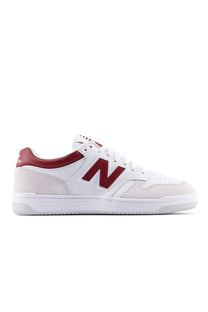 New Balance 480 Trainer White/Burgundy New Balance