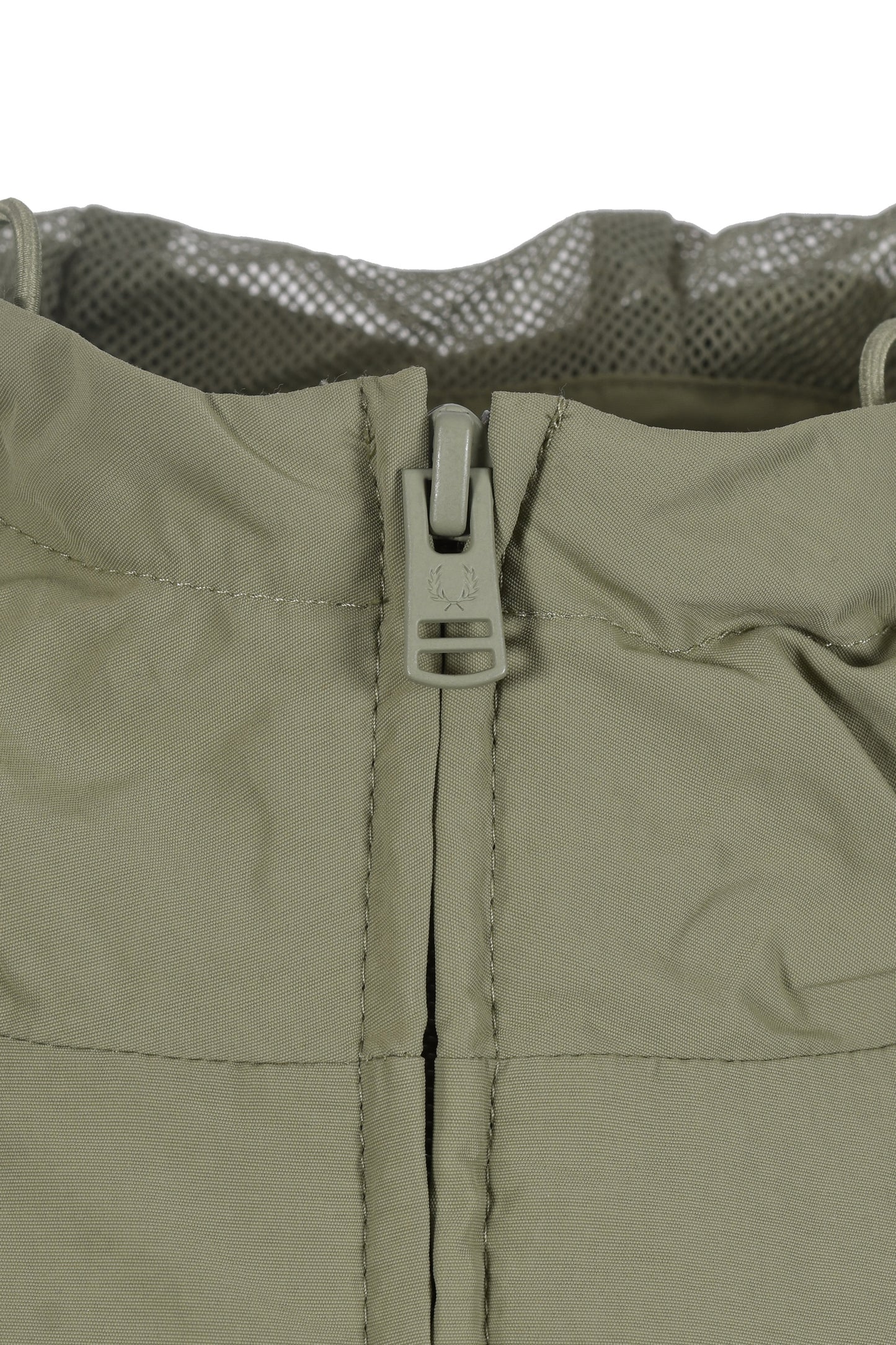 Fred Perry Taslan Hooded Shell Jacket Olive Mint