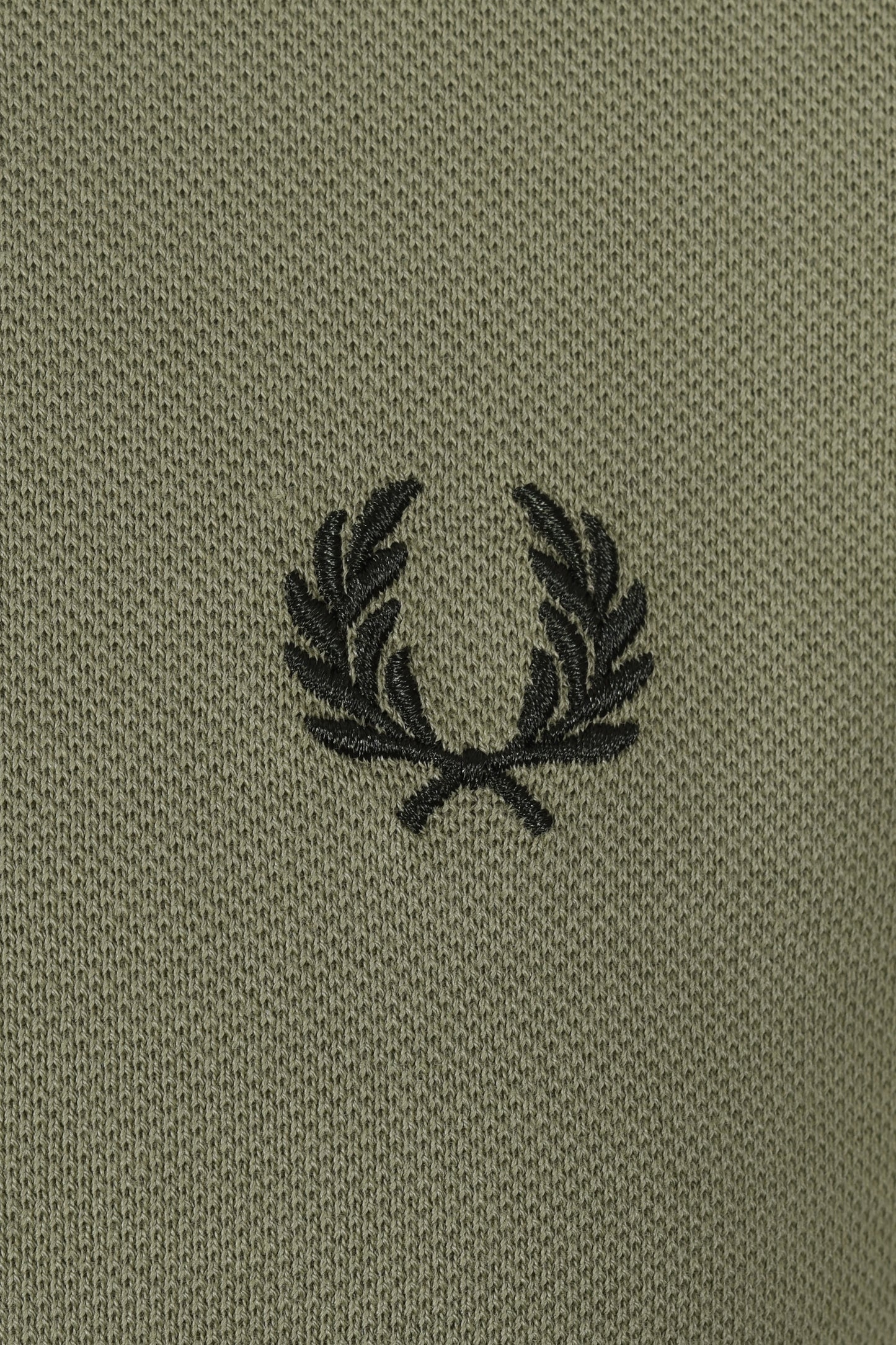 Fred Perry Cotton Knitted Polo Olive Mint