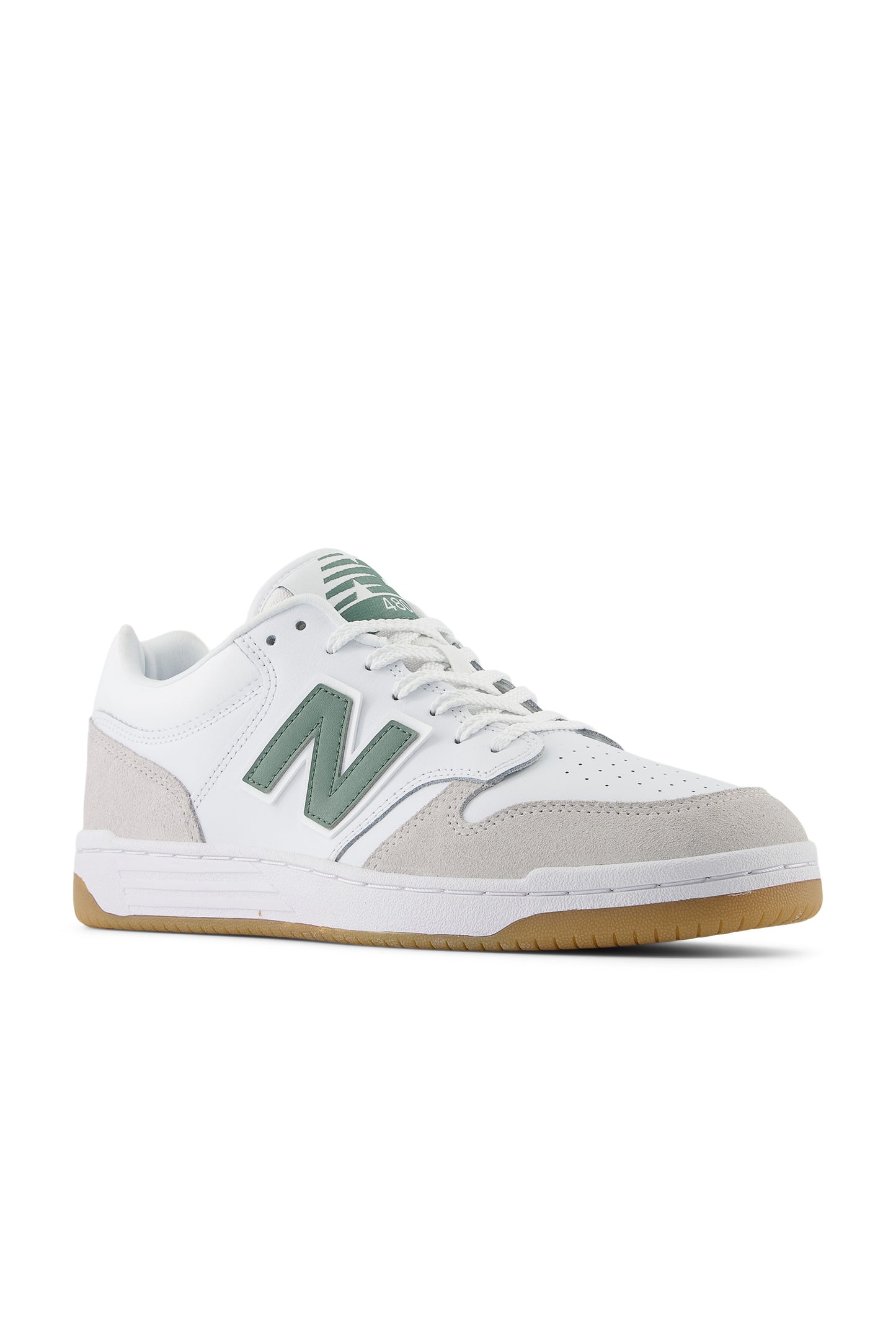 New Balance 480 Trainers White with Grey Matter