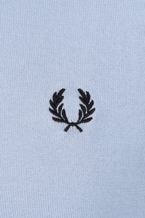 Fred Perry Cotton Knitted Polo Light Smoke Fred Perry