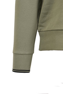 Fred Perry Half Zip Sweatshirt Olive Mint Fred Perry