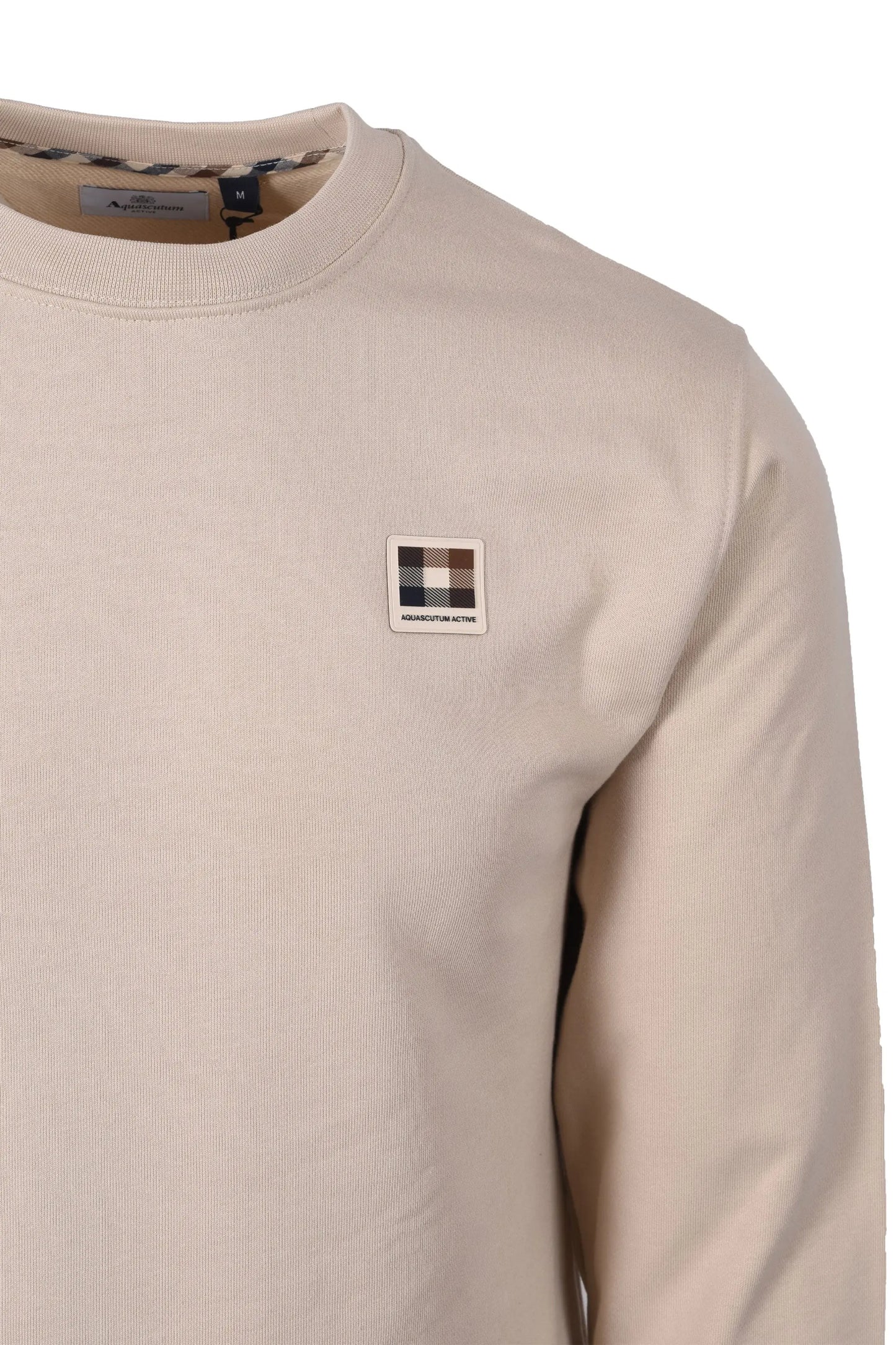 AQUASCUTUM BADGE CREWNECK SWEATSHIRT BEIGE Aquascutum