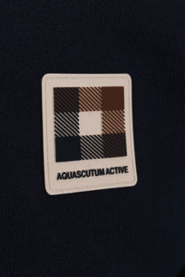 AQUASCUTUM BADGE CREWNECK SWEATSHIRT NAVY Aquascutum
