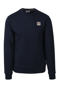 AQUASCUTUM BADGE CREWNECK SWEATSHIRT NAVY Aquascutum
