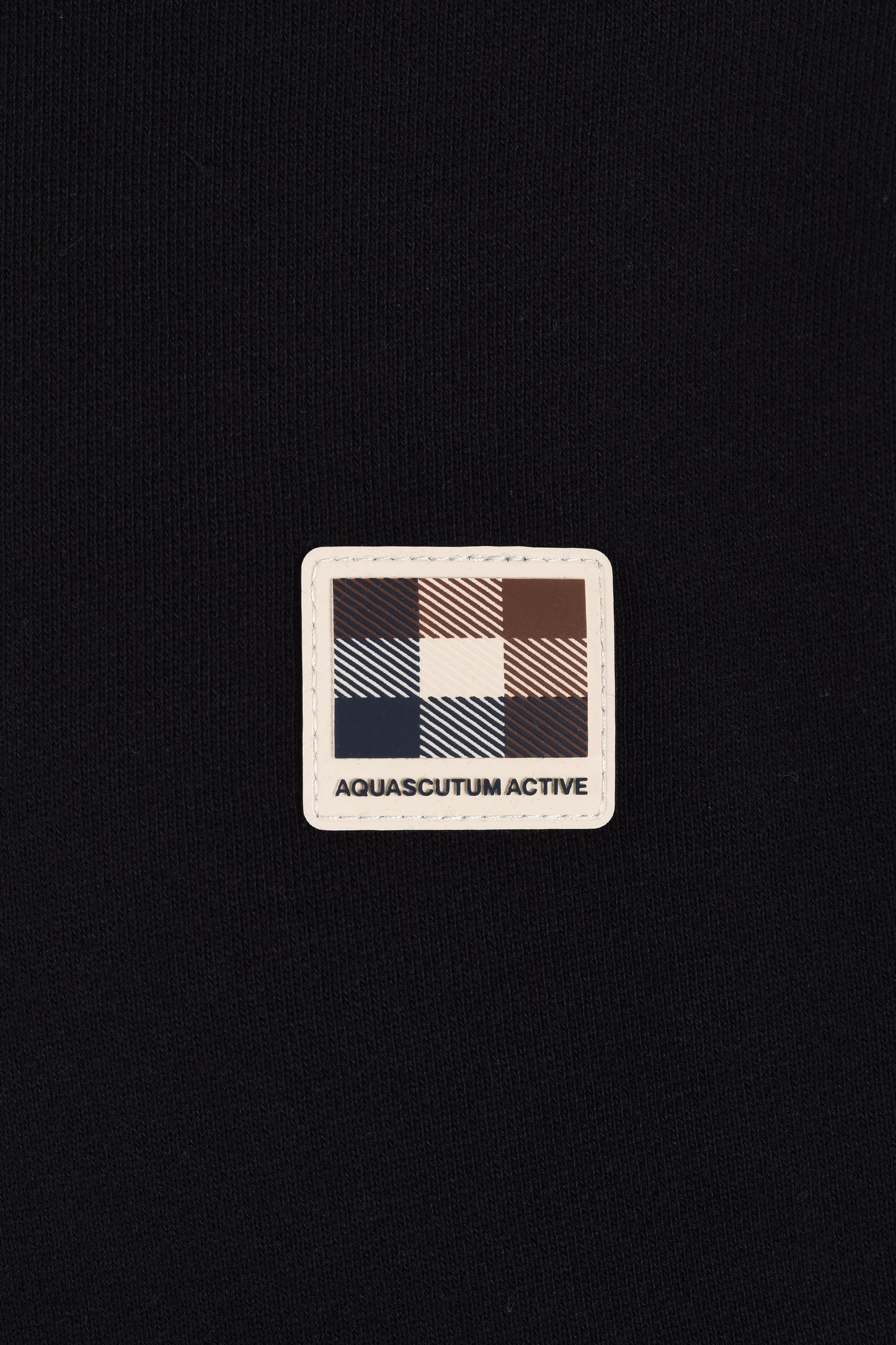 AQUASCUTUM BADGE HALF ZIP BLACK Aquascutum Michael Stewart Menswear  Knitwear