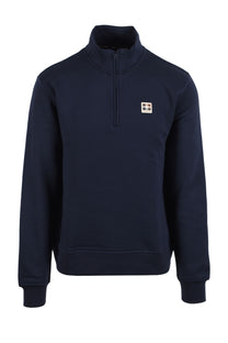 AQUASCUTUM BADGE HALF ZIP NAVY Aquascutum Michael Stewart Menswear  Knitwear