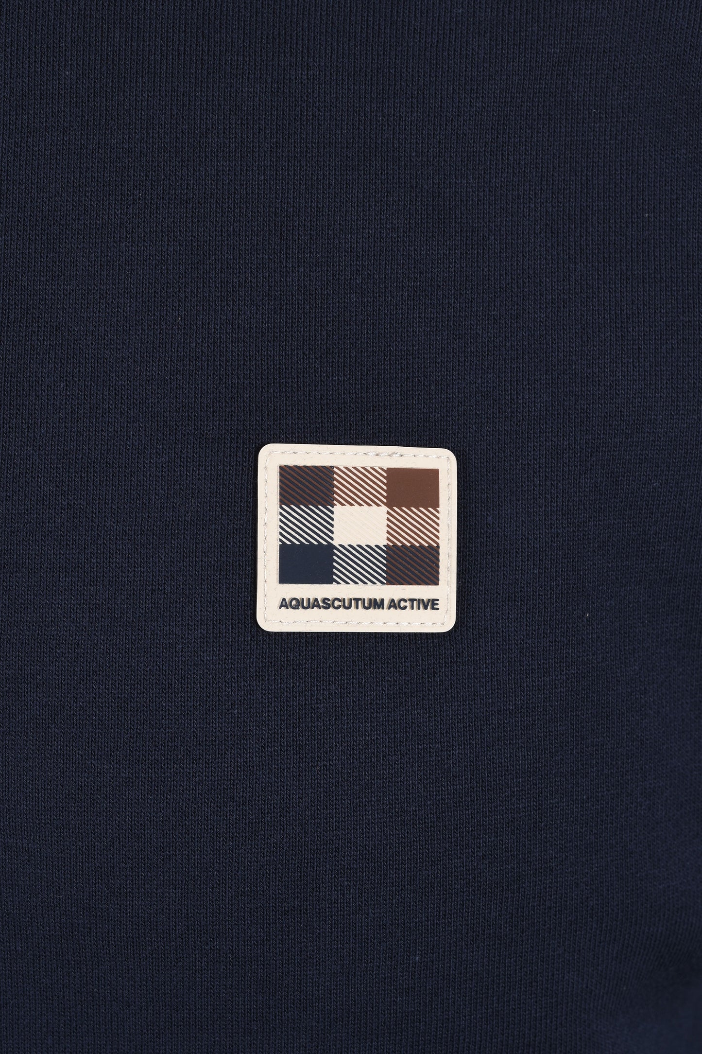 AQUASCUTUM BADGE HALF ZIP NAVY Aquascutum Michael Stewart Menswear  Knitwear