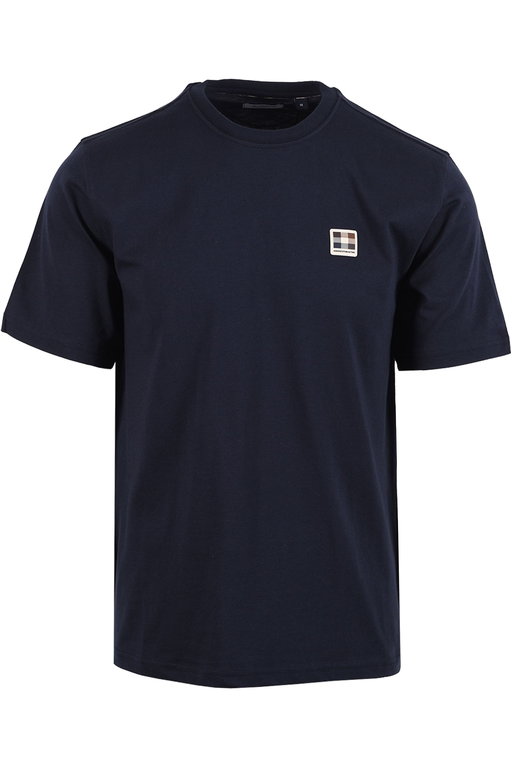 AQUASCUTUM BADGE T-SHIRT NAVY Aquascutum Michael Stewart Menswear  T-Shirts