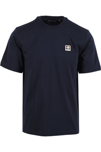 AQUASCUTUM BADGE T-SHIRT NAVY Aquascutum Michael Stewart Menswear  T-Shirts
