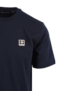 AQUASCUTUM BADGE T-SHIRT NAVY Aquascutum Michael Stewart Menswear  T-Shirts